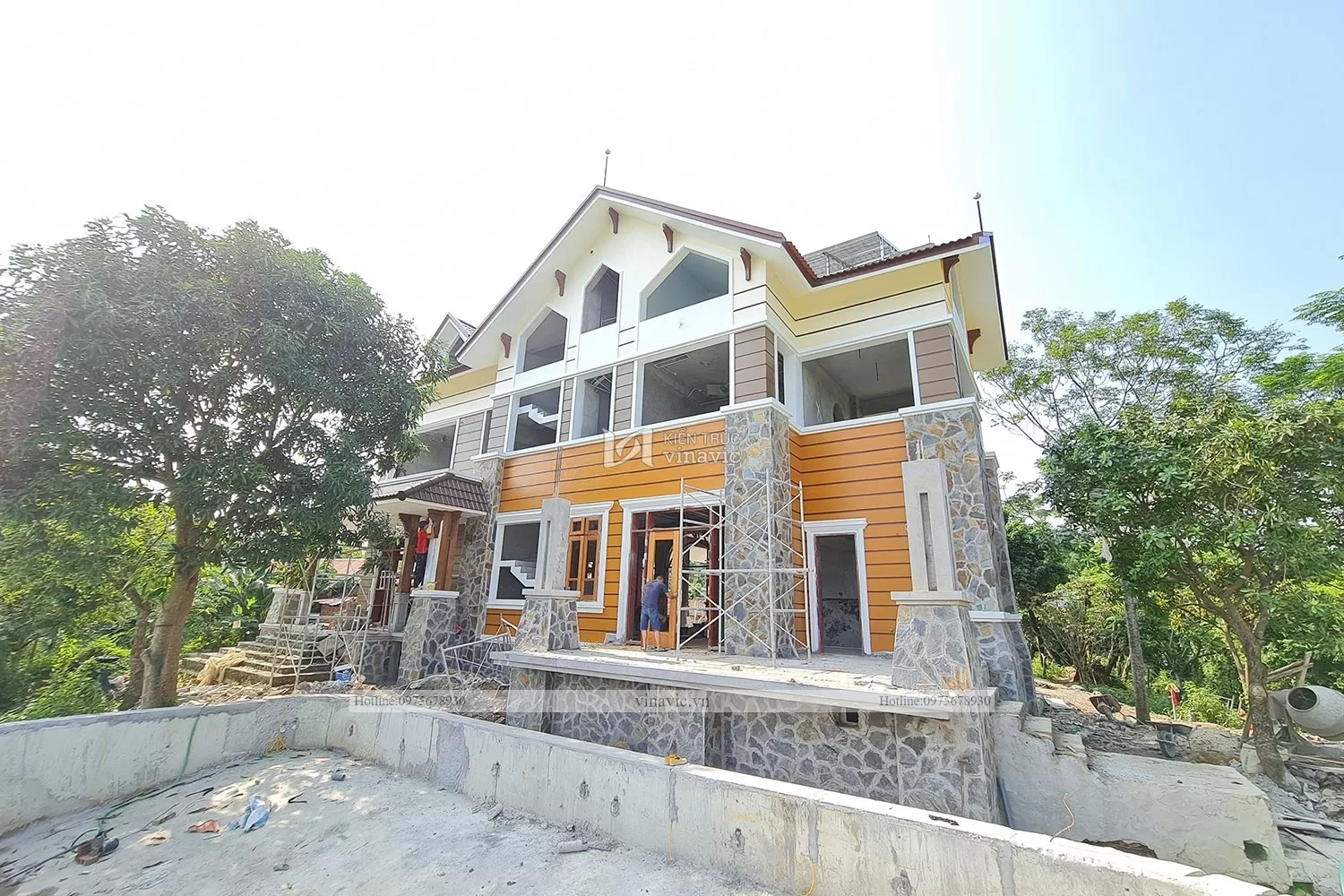 Thi công trọn gói biệt thự 2 tầng ở Lạng Sơn
