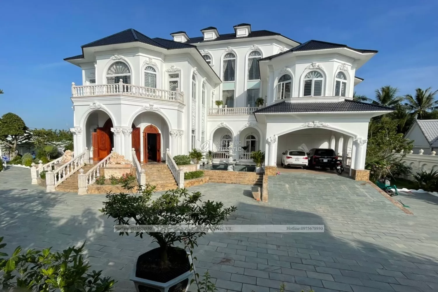 Thiết kế thi công trọn gói biệt thự tân cổ 2 tầng ở sóc trăng