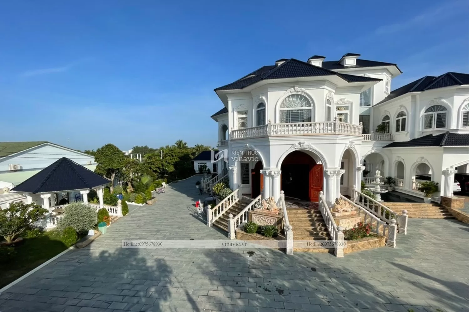 Thiết kế thi công trọn gói biệt thự tân cổ 2 tầng ở sóc trăng