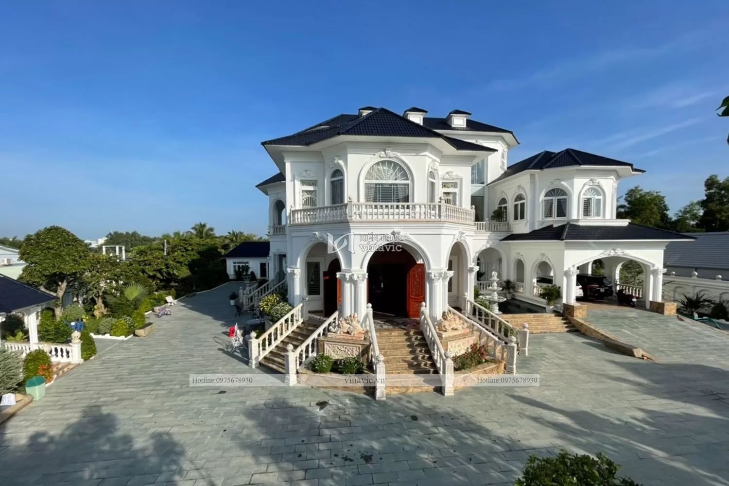 Thiết kế thi công trọn gói biệt thự tân cổ 2 tầng ở sóc trăng