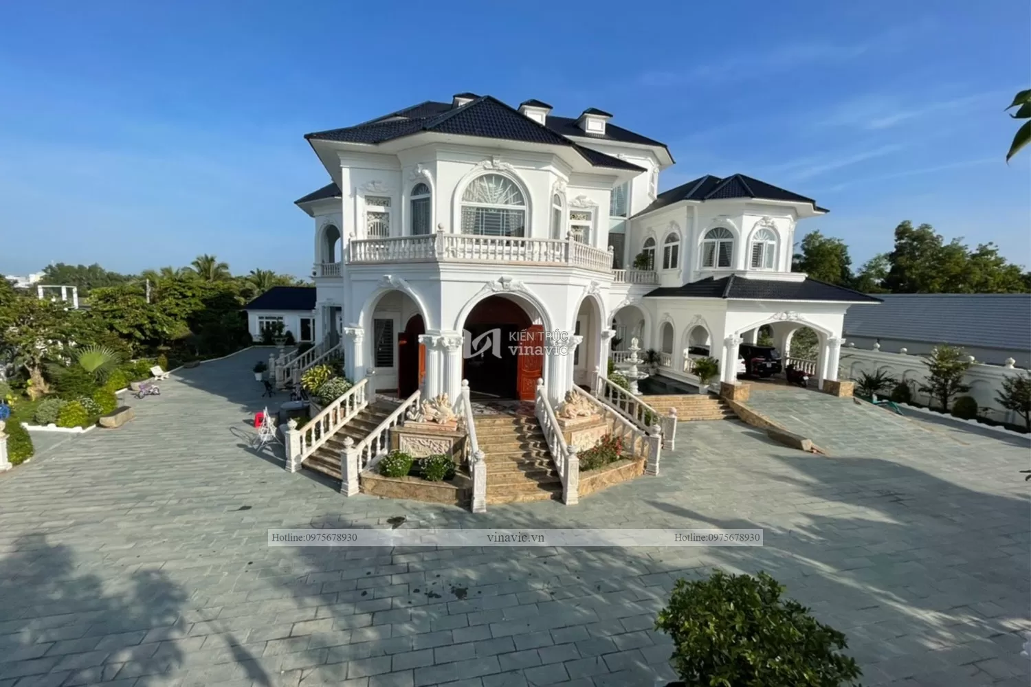 Thiết kế thi công trọn gói biệt thự tân cổ 2 tầng ở sóc trăng