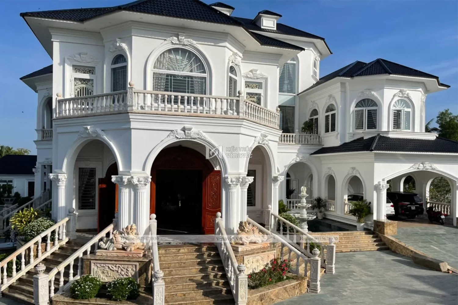 Thiết kế thi công trọn gói biệt thự tân cổ 2 tầng ở sóc trăng