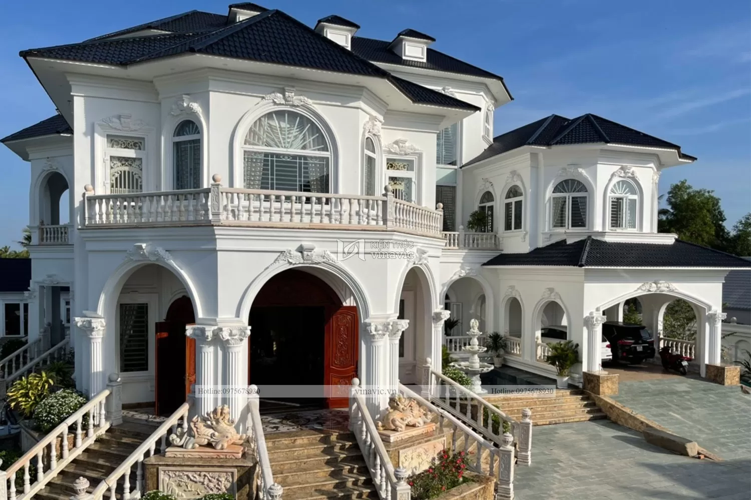 Thiết kế thi công trọn gói biệt thự tân cổ 2 tầng ở sóc trăng