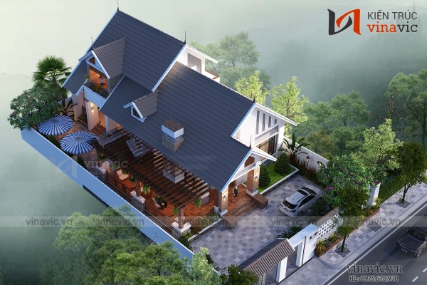 Khuôn viên nhỏ nhưng đảm bảo tiện nghi