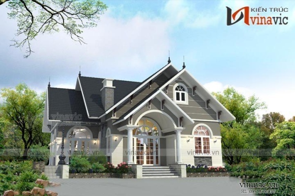 Kiến trúc tân cổ điển được ưa chuộng tại biệt thự 1 tầng