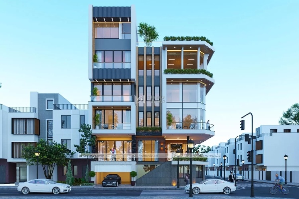 Biệt thự hiện đại 2 mặt tiền 4 tầng
