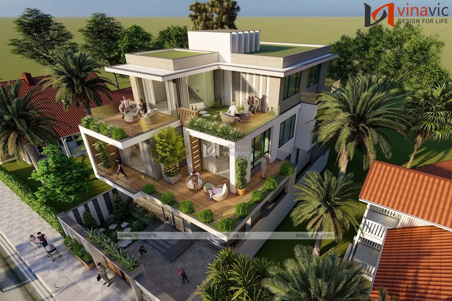 Biệt thự nghỉ dưỡng 3 tầng hiện đại