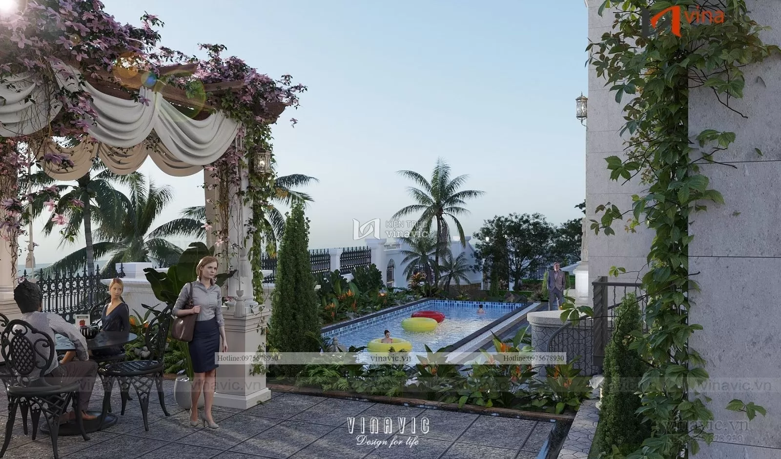 Chòi nghỉ lung linh của mẫu biệt thự Địa trung hải