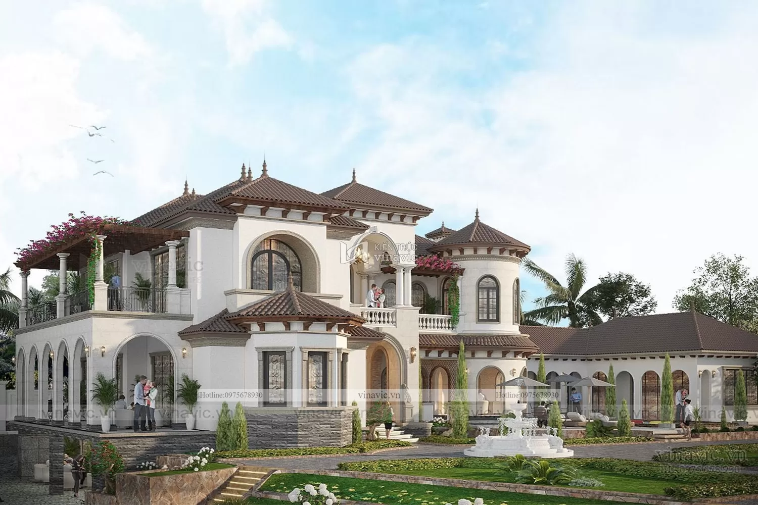 Góc nhìn khác biệt thự Địa Trung Hải