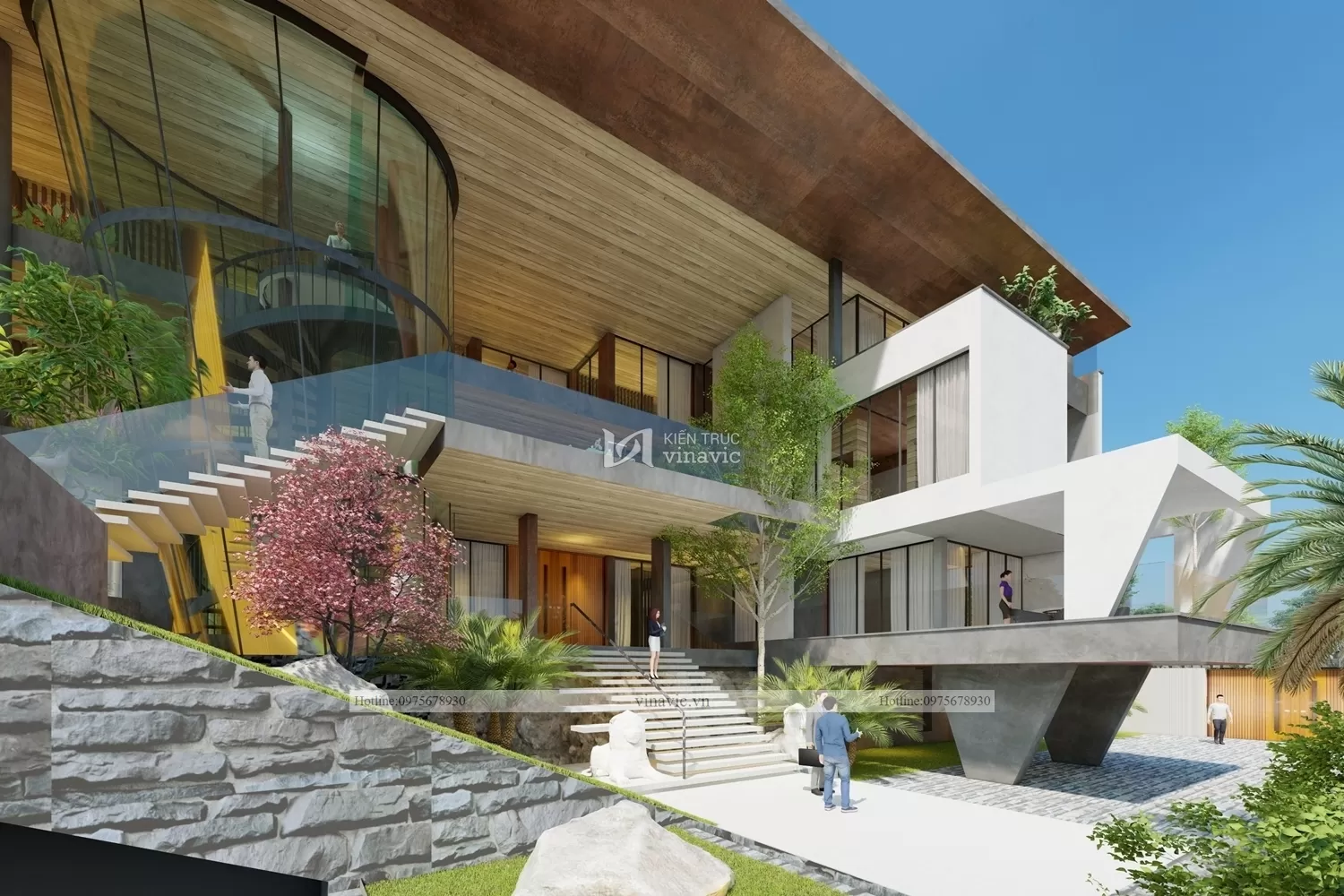 Cận cảnh các phòng mặt tiền villa biệt thự cao cấp