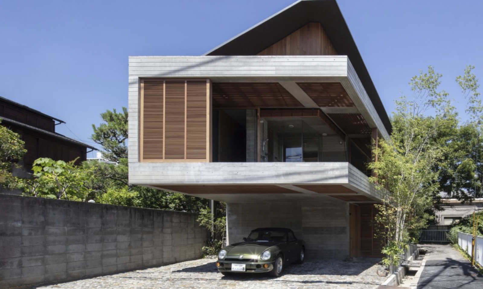 Biệt thự mái lệch kiểu Nhật đẹp lạ