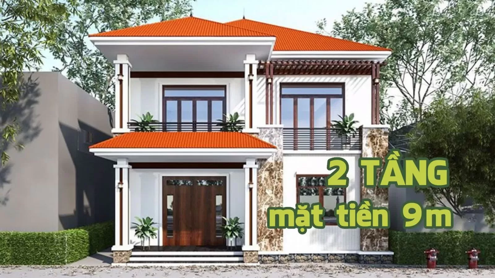 [Tổng hợp] các mẫu nhà 2 tầng mặt tiền 9m hiện đại đẹp nhất 2023