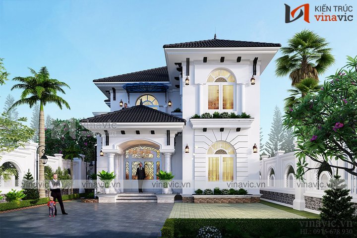 Mẫu nhà 2 tầng mái nhật ở Thanh Hóa BT2102