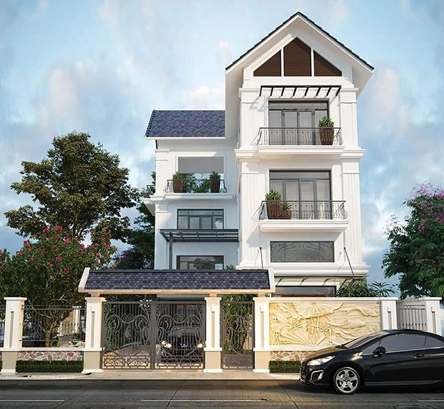 Thiết kế nhà vườn hình chữ L diện tích 100m2 ở nông thôn