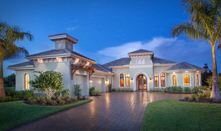 Biệt thự 1 tầng chữ L kiểu châu Âu đẹp sang trọng