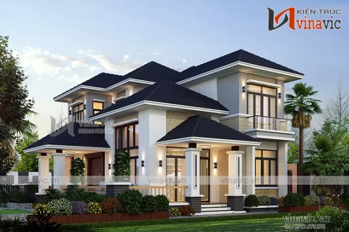 Biệt thự 2 tầng 200m2 3 phòng ngủ 17x12m BT1912