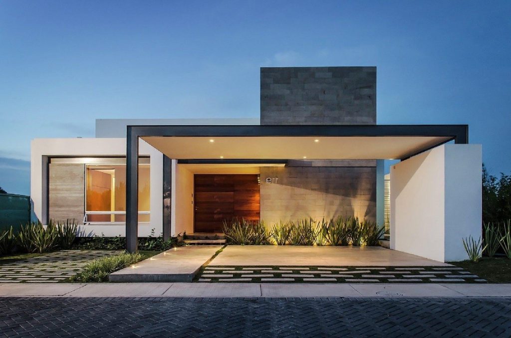 Mẫu nhà 1 tầng 150m2 có mái bằng 