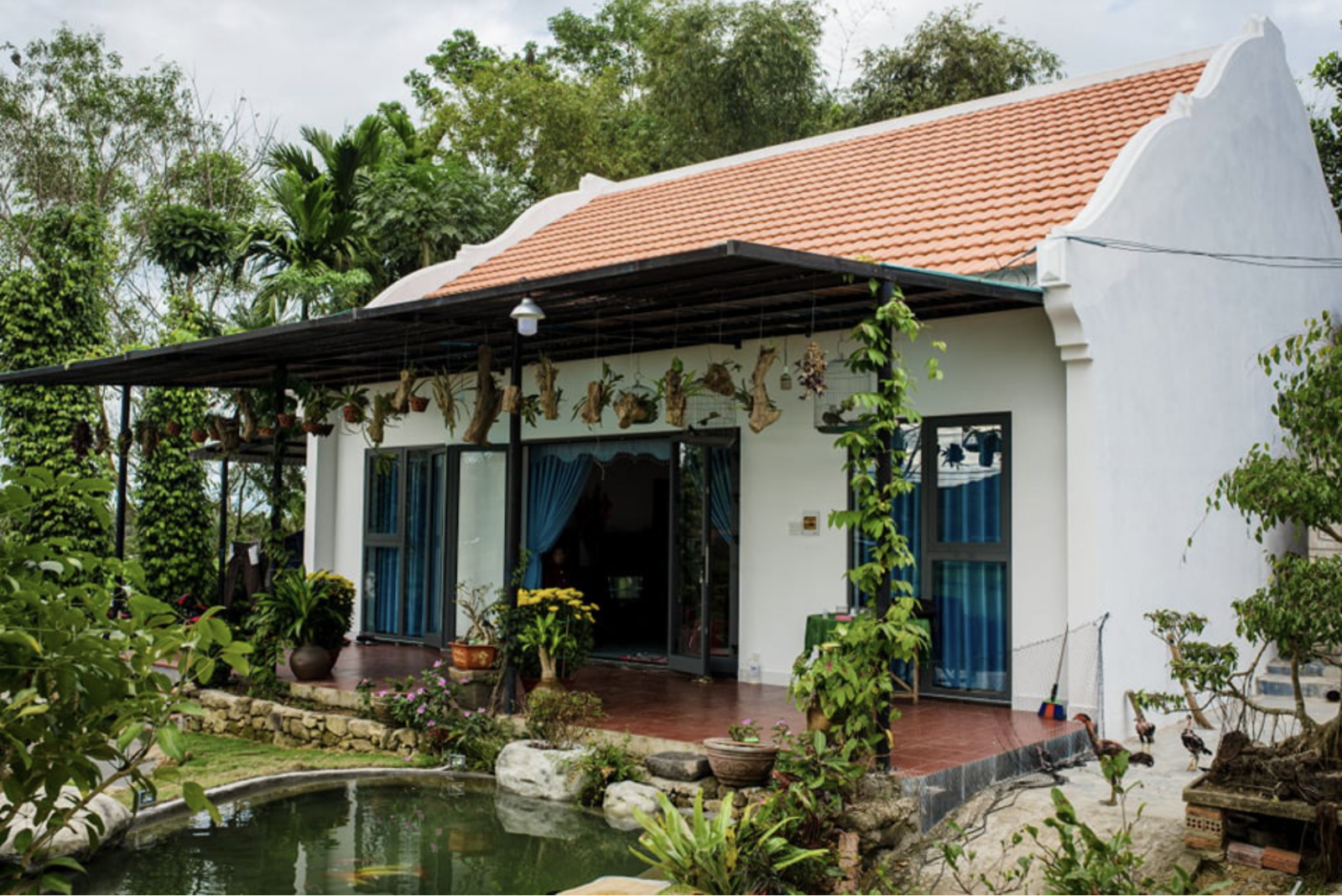 Biệt thự vườn 1 tầng thiết kế kiến trúc nhà nông thôn miền Bắc Bộ