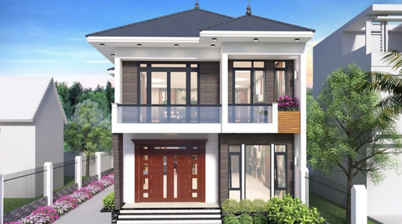 Nhà 2 tầng chi phí dưới 1 tỷ có sân vườn đẹp