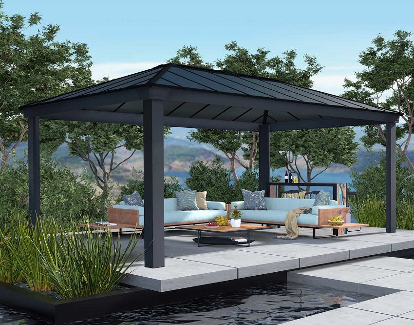 Nhà chòi sân vườn bằng sắt hiện đại