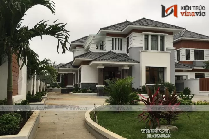 Hoàn thiện căn biệt thự 2 tầng mái nhật đẹp