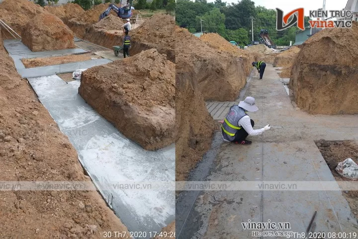 Kiến trúc sư Vinavic tiến hành thi công phần móng