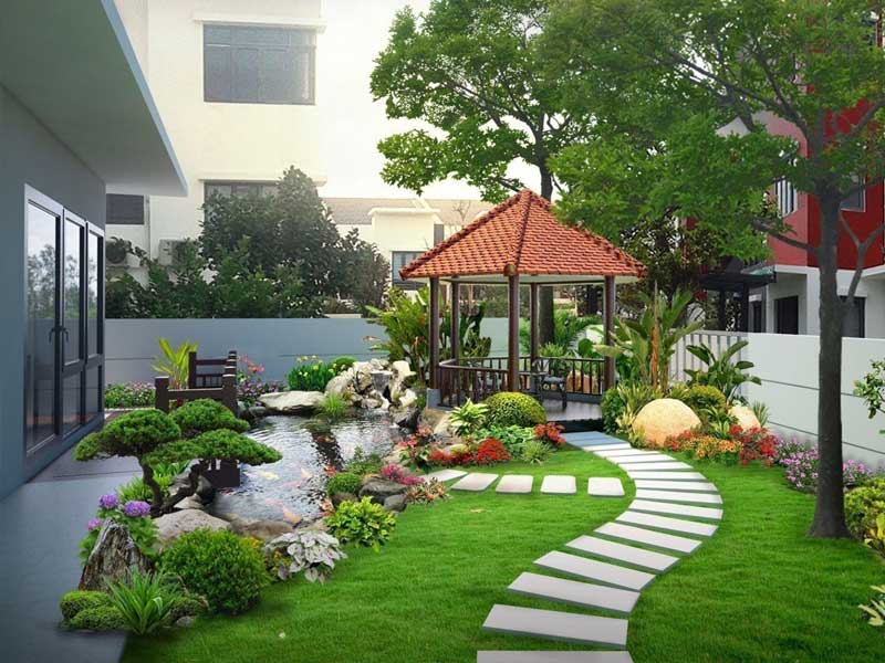 Bố trí cây cảnh theo hướng nhà