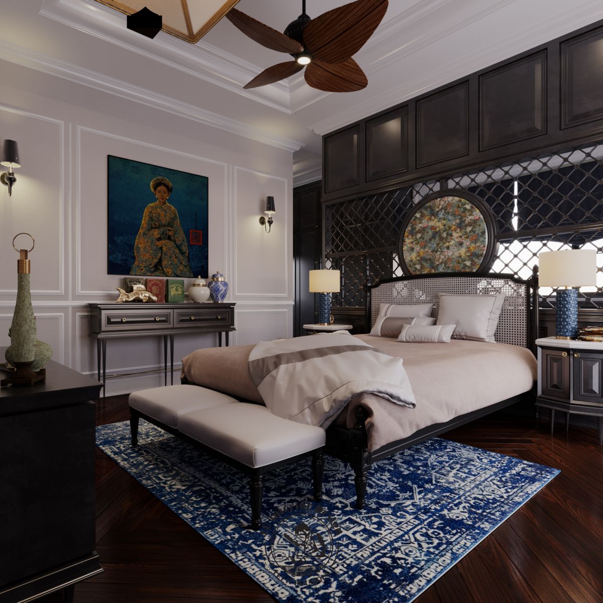 Phòng ngủ đẹp đậm chất phương Đông