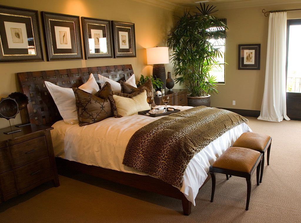 Mẫu phòng ngủ có ban công mở tông ấm