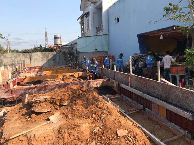 Móng nhà phải chắc thì mới xây được nhà 2 tầng tường chịu lực