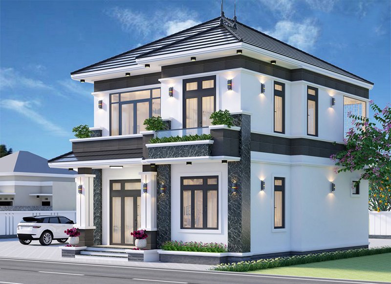 Nhà vuông mặt tiền 8m 