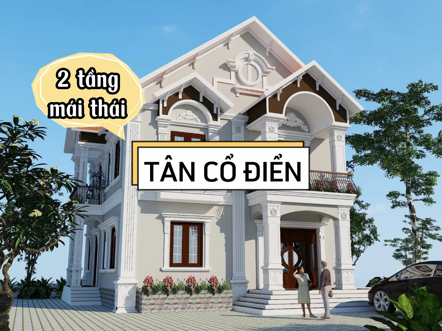 Mẫu nhà mái Thái 2 tầng tại Lê Chân, Hải Phòng - GKHOME.VN