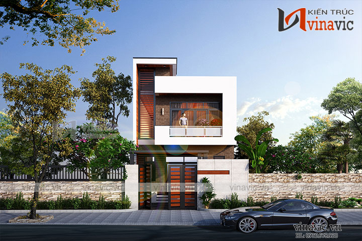 Nhà ống 2 tầng 3 phòng ngủ đẹp đơn giản