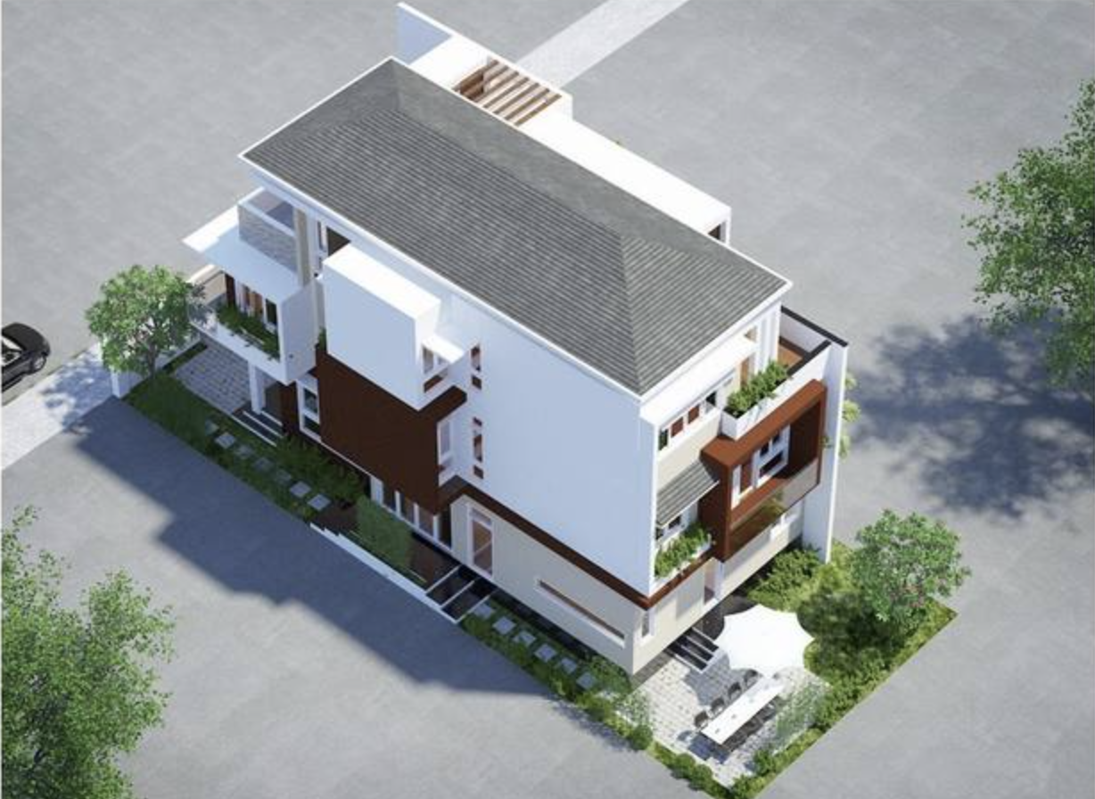 Nhà 2 mặt tiền trước và sau tránh không để con đường xuyên thẳng vào nhà