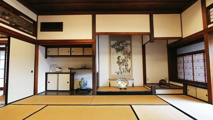 Phòng khách có sử dụng hộc trang trí tokonoma