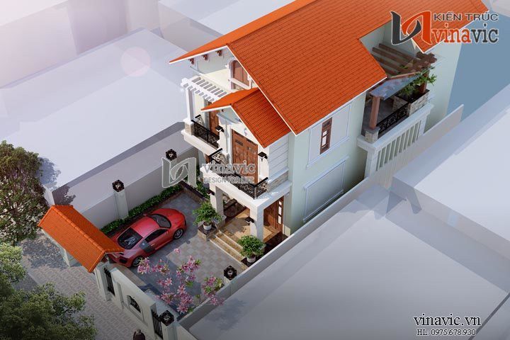 Kích thước nhà rộng, dáng nhà vuông vắn dễ dàng tính phương án thông gió