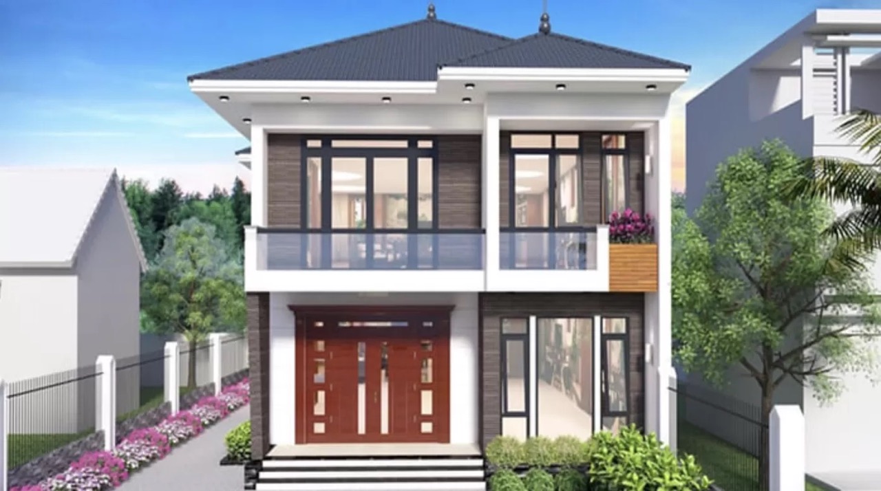 Nhà vườn 2 tầng dưới 1 tỷ ngang 8m dài 14m