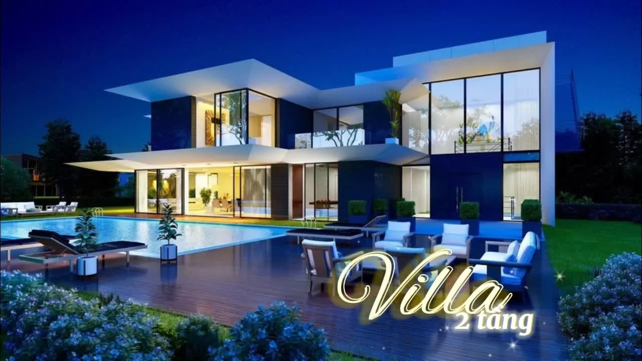 Mẫu villa 2 tầng hiện đại sang trọng dẫn đầu xu hướng 2023