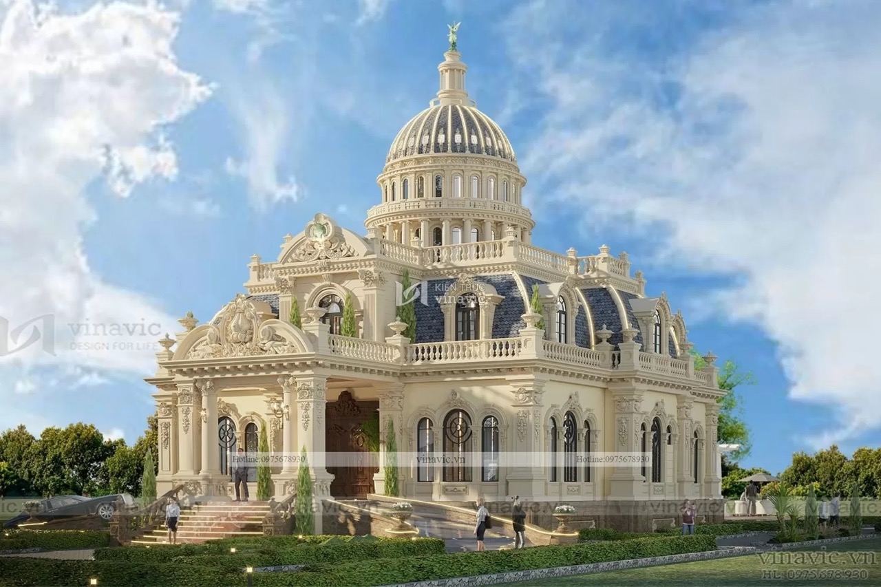 Biệt thự kiểu Pháp cổ điển xa hoa như lâu đài