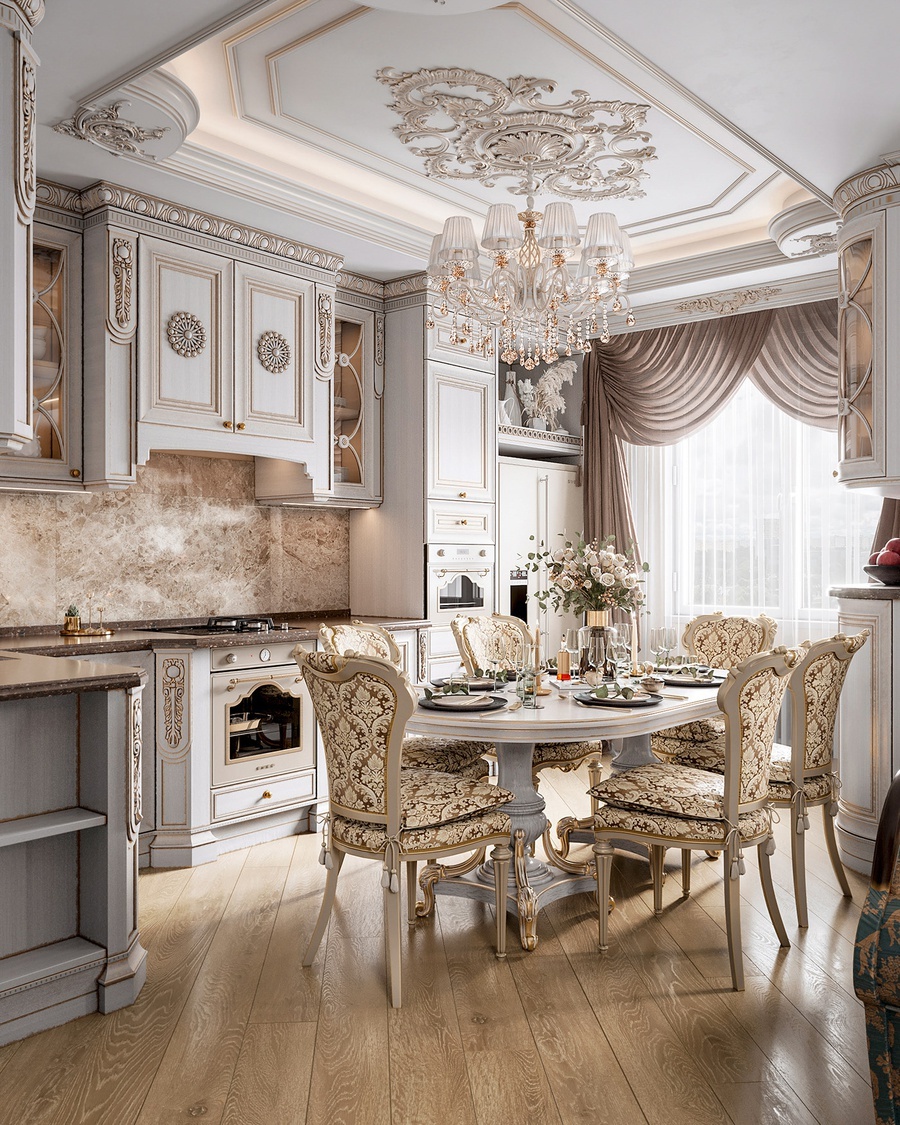 Phòng bếp trang trí đơn giản để tập trung vào tính năng thoát mùi và độ an toàn