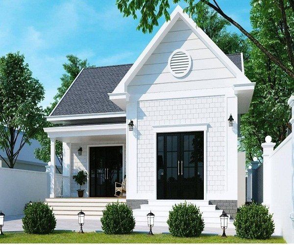 Thiết kế nhà 1 tầng với hệ bậc ngũ cấp nâng sàn phù hợp với khí hậu miền quê Việt