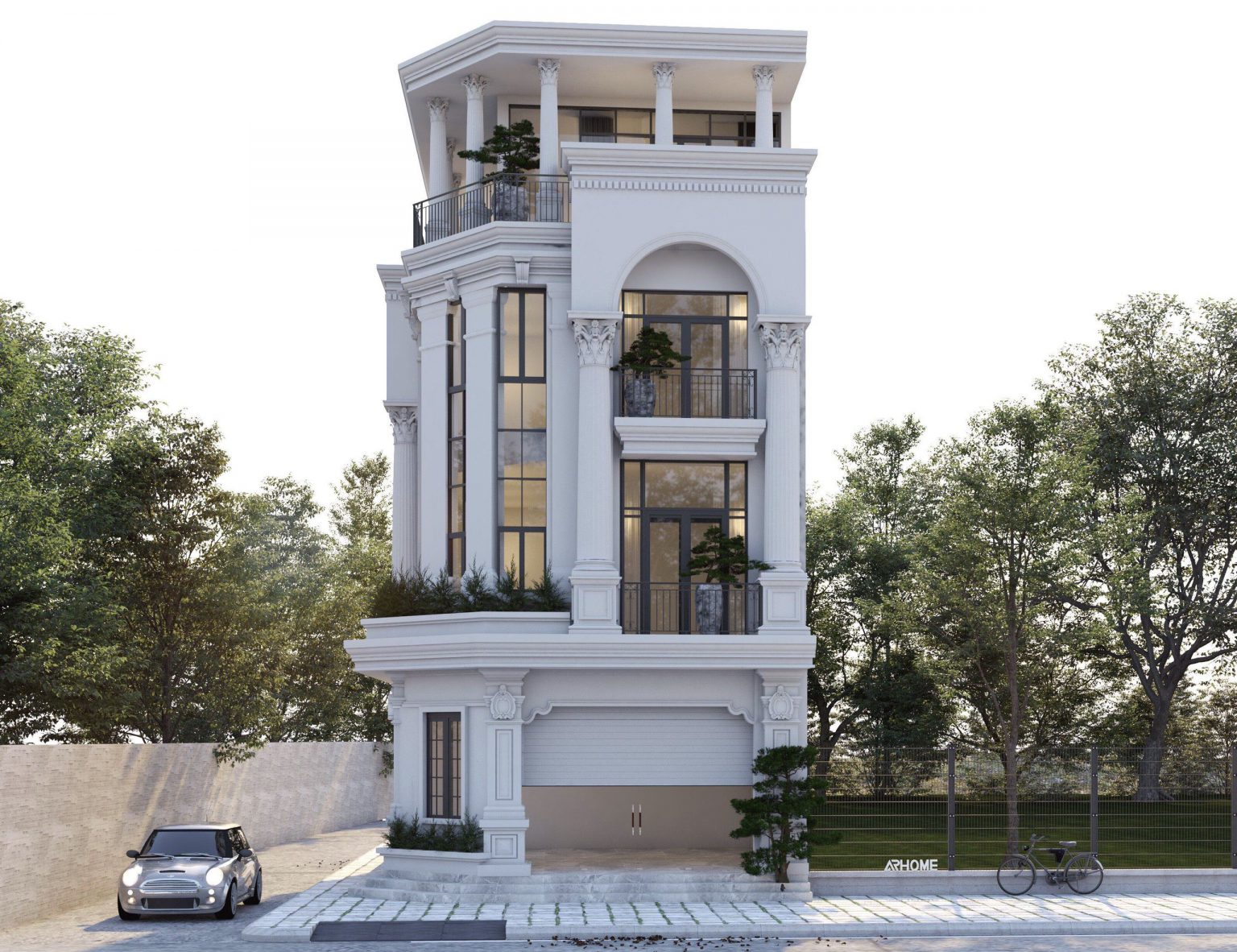 Biệt thự kiểu Pháp đẹp sang trọng dùng để làm khách sạn, nhà hàng