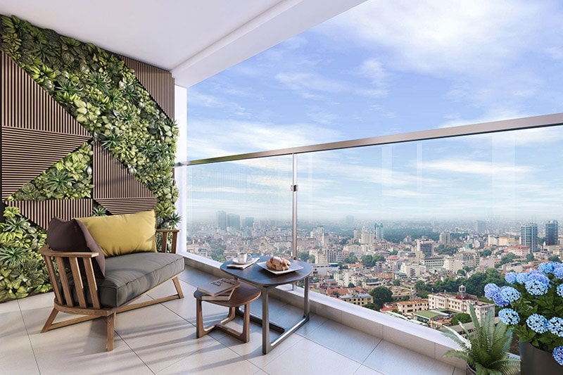 Logia xây lùi vào trong chống nóng hiệu quả hơn ban công