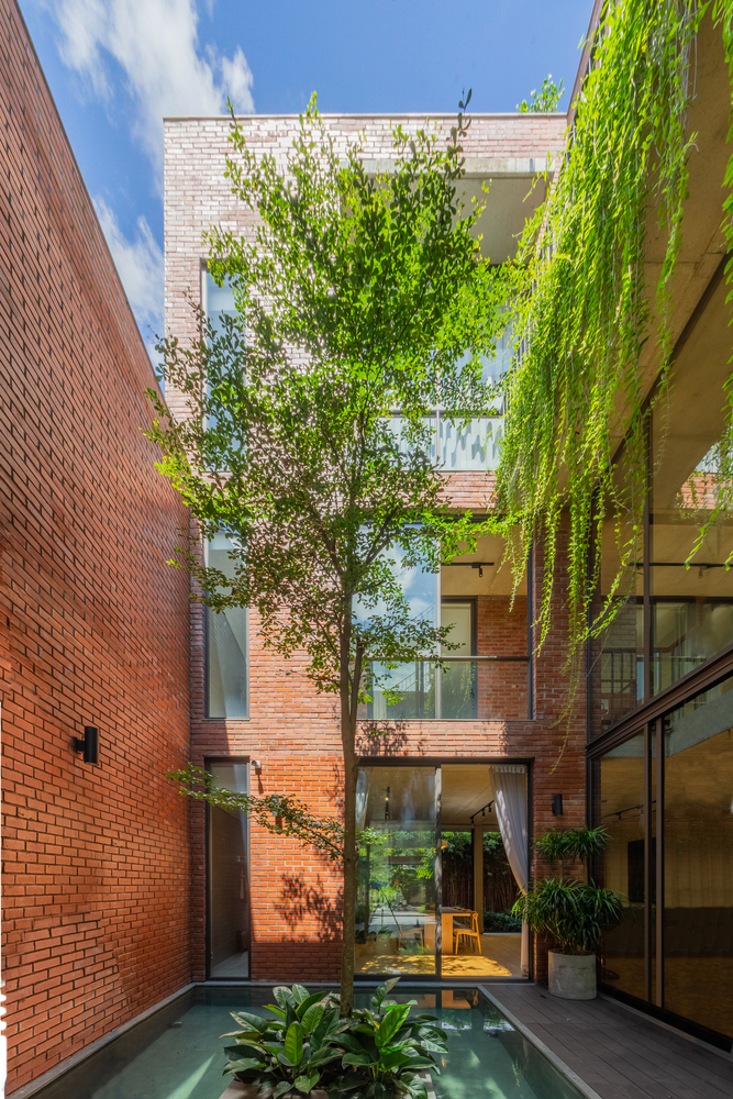 Nhà xây gạch không trát được ưa chuộng bởi nhiều màu sắc nhẹ nhàng dịu mắt