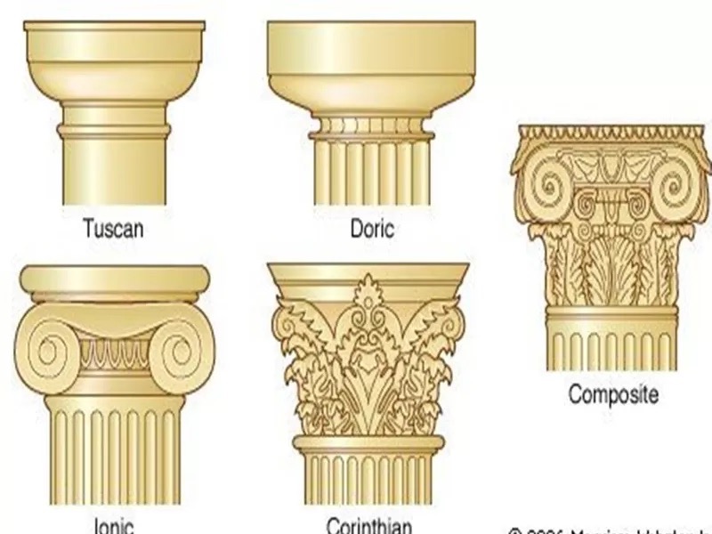 Các thức cột La Mã tăng vẻ bề thế cho công trình kiến trúc kiểu châu Âu
