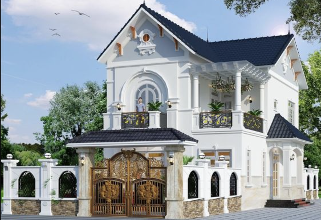 Nhà 2 tầng 120m2 có sân thượng bên hông trồng vườn treo thơ mộng