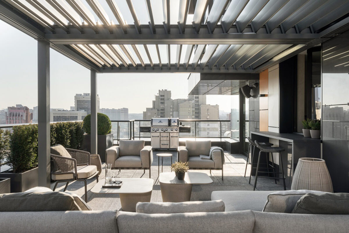 Kiểu sân thượng đa năng kết hợp khu nướng BBQ