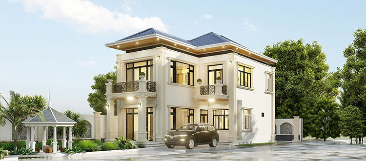 Mẫu nhà chữ L với thiết kế ôm trọng thiên nhiên vào không gian sống