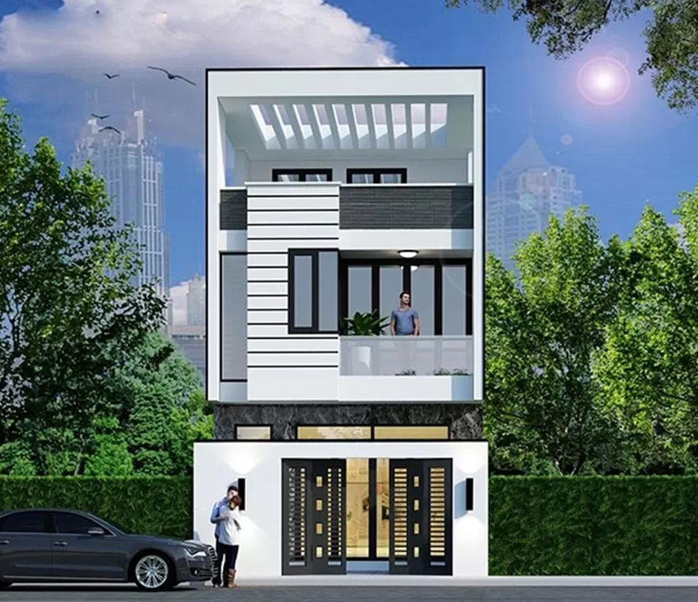 Mẫu nhà phố đẹp ngang 7m đơn giản
