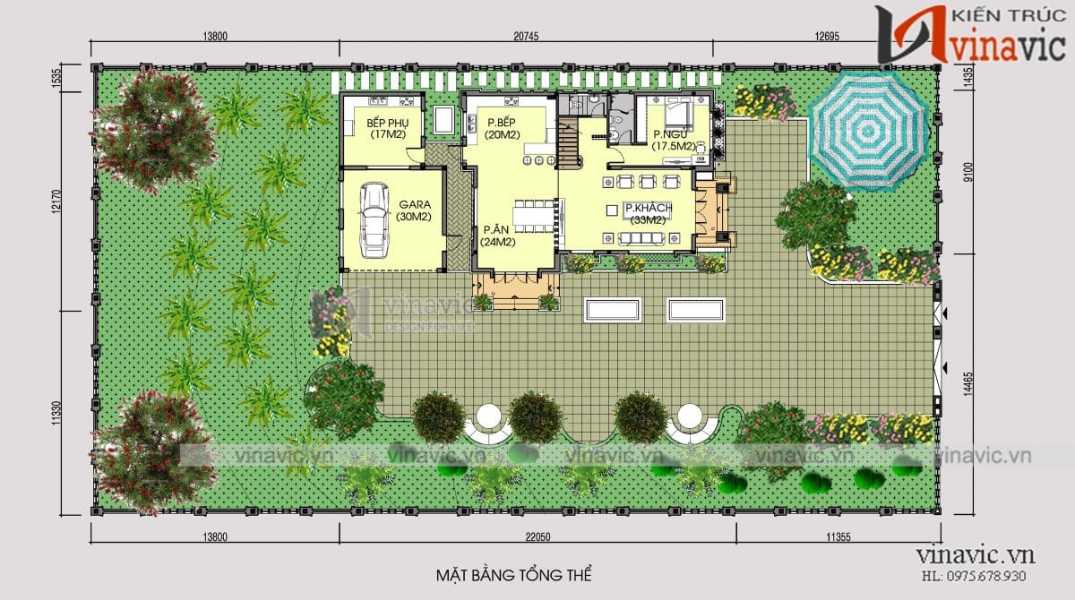 Bản vẽ nhà 2 tầng mặt tiền 10m